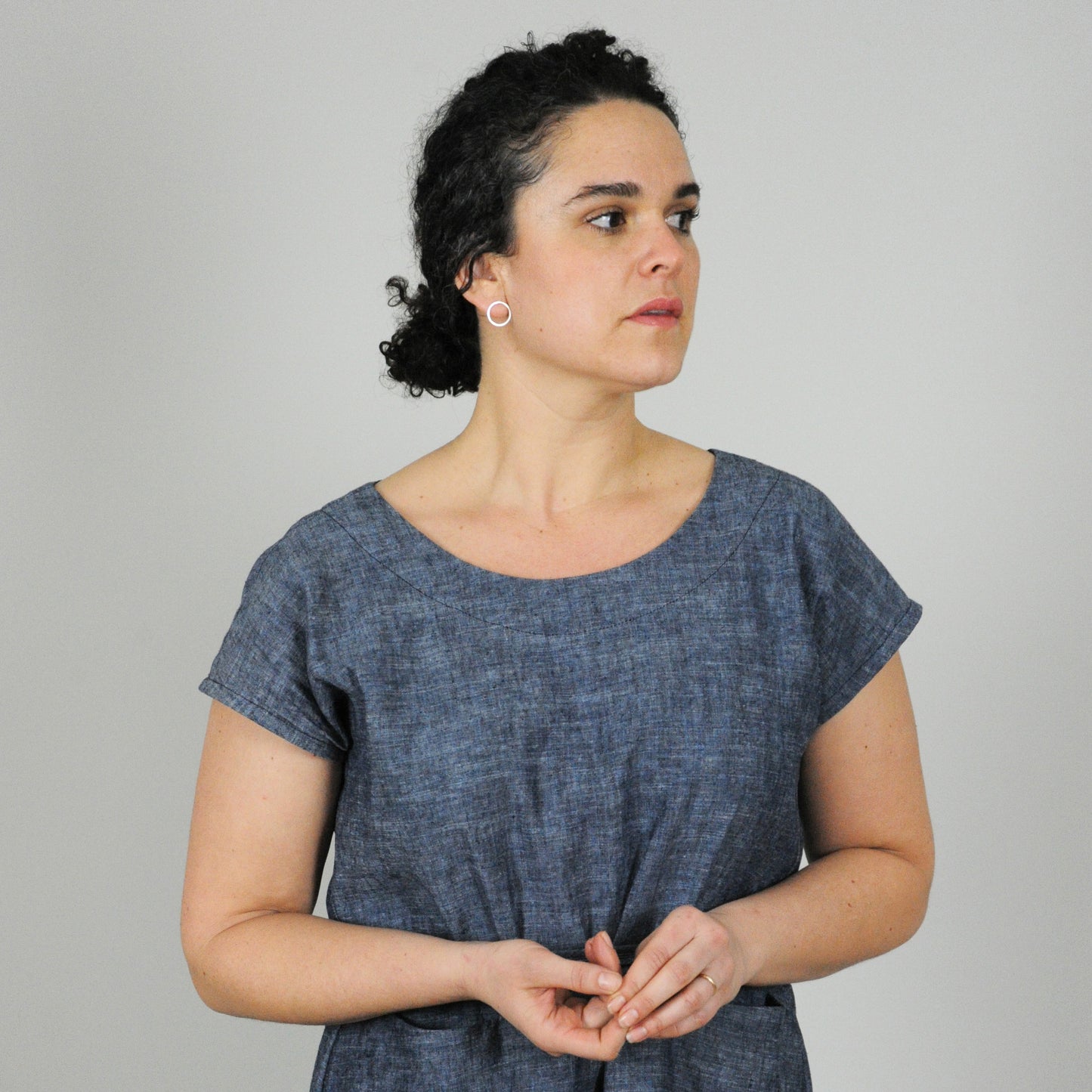 Medium Circle - post earrings