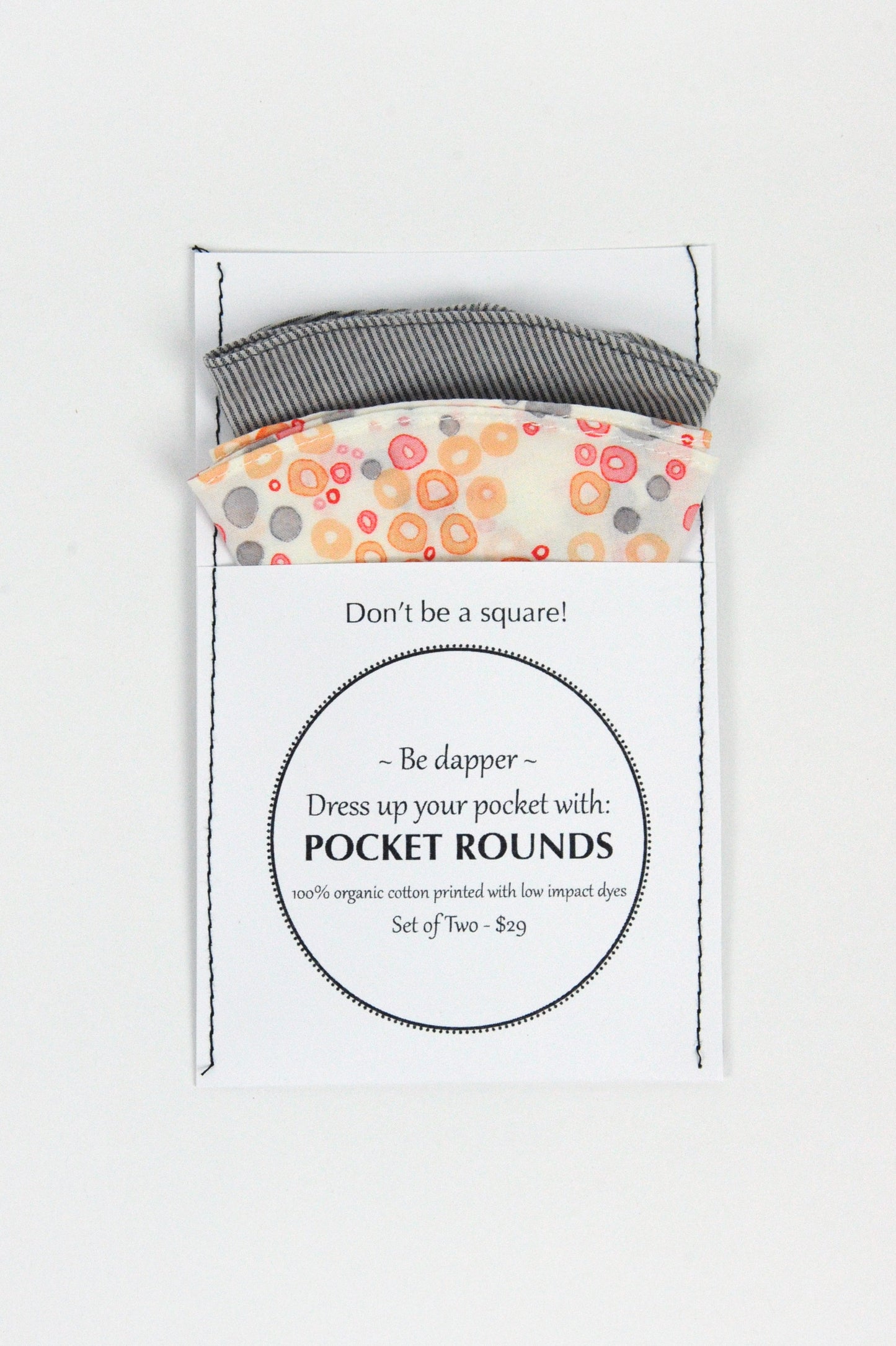 Pocket Rounds (set of 2) - circle/stripe